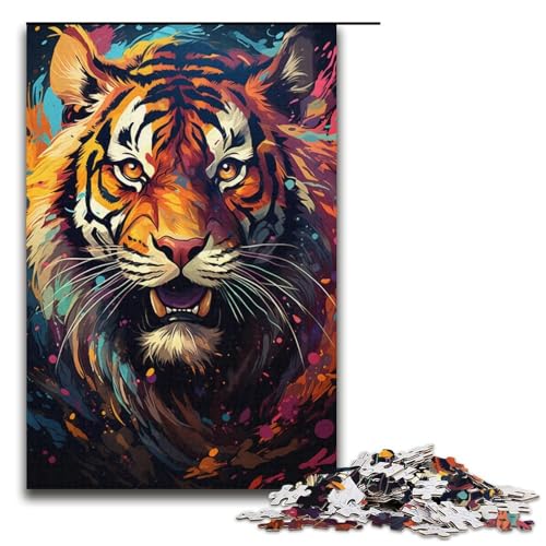 1000 teiliges Puzzle für Erwachsene majestätisches Tiger Malpuzzle praktisches Spiel 1000 Teile (38 x 26 cm) von linghhiming