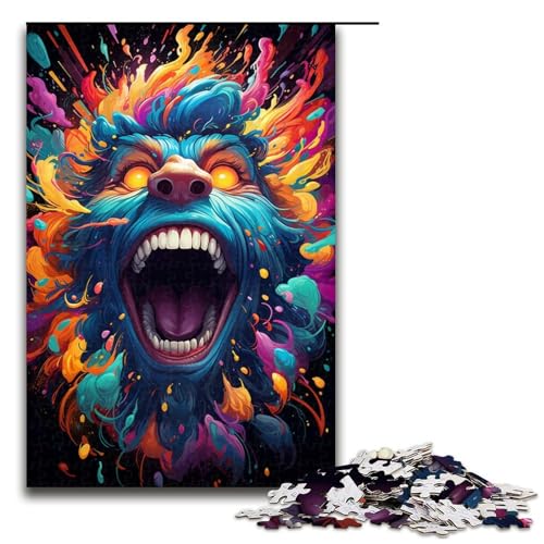 1000 teiliges Puzzle für Erwachsene mutierter Orang Utan Holzpuzzle für Erwachsene und Kinder Stressabbau Tool 1000 Teile (75 x 50 cm) von linghhiming