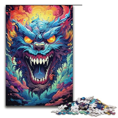 1000 teiliges Puzzle für Erwachsene mysteriöses Gemälde Tier Puzzle für Lernspiele Herausforderung Spielzeug Kunstwerk Geschenk 1000 Teile (38 x 26 cm) von linghhiming