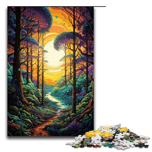 1000 teiliges Puzzle für Erwachsene seltsamer bunter Wald Puzzle für Lernspiele Herausforderung Spielzeug Kunstwerk Geschenk 75 x 50 cm 1000 teiliges Puzzle für Erwachsene seltsamer bunter Wald Puzzle für Lernspiele Herausforderung Spielzeug Kunstwerk Geschenk 75 x 50 cm von linghhiming
