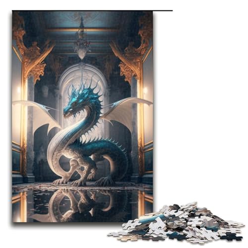 1000 teiliges Puzzle für Erwachsene tapferer Drache Puzzle für Lernspiele Herausforderung Spielzeug Kunstwerk Geschenk 75 x 50 cm von linghhiming
