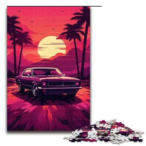 1000 teiliges Puzzle für Erwachsene tolles Auto Mal Puzzle praktisches Spiel 1000 Teile (75 x 50 cm) von linghhiming