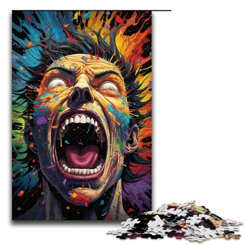 1000 teiliges Puzzle für Erwachsene überraschter Mann Puzzle für Lernspiele Herausforderung Spielzeug Kunstwerk Geschenk 75 x 50 cm von linghhiming