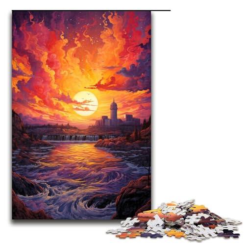 1000 teiliges Puzzle für Erwachsene weltberühmte Landschaft Puzzle für Lernspiele Herausforderung Spielzeug Kunstwerk Geschenk 75 x 50 cm von linghhiming
