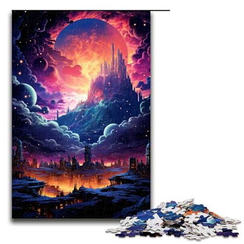 1000 teiliges Puzzle für Erwachsene wunderschöne Nachtstadt Lernspiel Herausforderung Spielzeug Kunstwerk Geschenk 75 x 50 cm von linghhiming