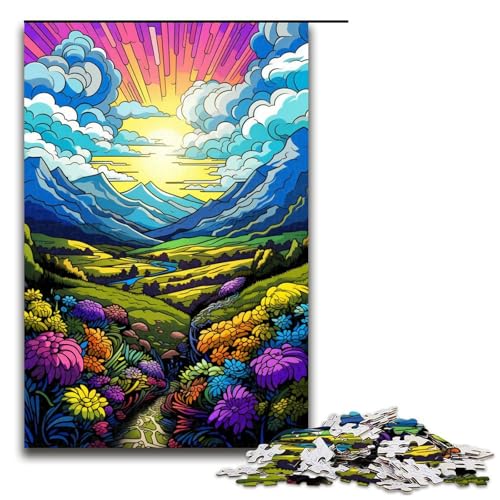 1000 teiliges Puzzle für Erwachsene wunderschönes Fantasy Landschaftspuzzle praktisches Spiel 75 x 50 cm von linghhiming
