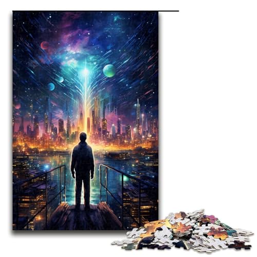 1000 teiliges Puzzle für Erwachsene wunderschönes und spektakuläres Stadtpuzzle praktisches Spiel 75 x 50 cm von linghhiming