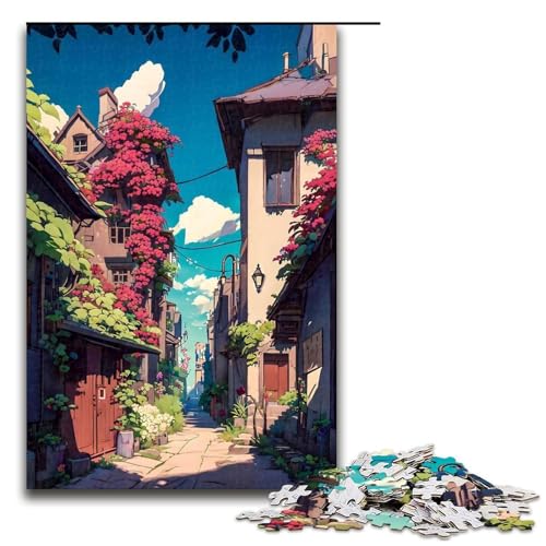 1000 teiliges Puzzle im japanischen Stil für Erwachsene Holzpuzzle anspruchsvolles Spiel (75 x 50 cm) von linghhiming