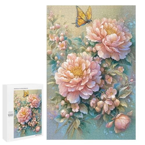 1000 teiliges Puzzle mit Blumen und Schmetterlingsmotiv für Erwachsene Holzpuzzle anspruchsvolles Spiel 75 x 50 cm 1000 teiliges Puzzle mit Blumen und Schmetterlingsmotiv für Erwachsene Holzpuzzle anspruchsvolles Spiel 75 x 50 cm von linghhiming