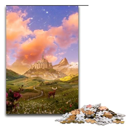 1000 teiliges Puzzle mit Hirschmotiv für Erwachsene und Kinder Holzpuzzle pädagogisches Spielzeug zum Stressabbau 75 x 50 cm 1000 teiliges Puzzle mit Hirschmotiv für Erwachsene und Kinder Holzpuzzle pädagogisches Spielzeug zum Stressabbau 75 x 50 cm von linghhiming