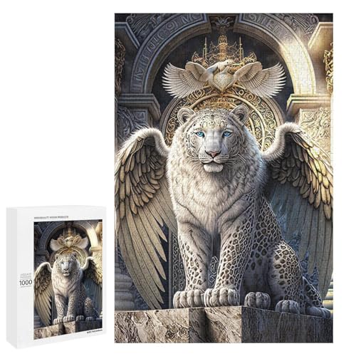 1000 teiliges Puzzle Löwenpuzzle für Erwachsene und Kinder Holzpuzzle pädagogisches Spielzeug zum Stressabbau (75 x 50 cm) von linghhiming