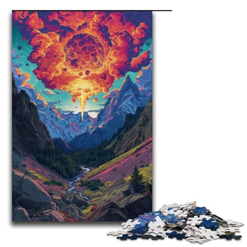 1000 teiliges Puzzle mit Psychedelischer Landschaftskunst Holzpuzzle Lernspiele Heimdekoration 75 x 50 cm 1000 teiliges Puzzle mit Psychedelischer Landschaftskunst Holzpuzzle Lernspiele Heimdekoration 75 x 50 cm von linghhiming