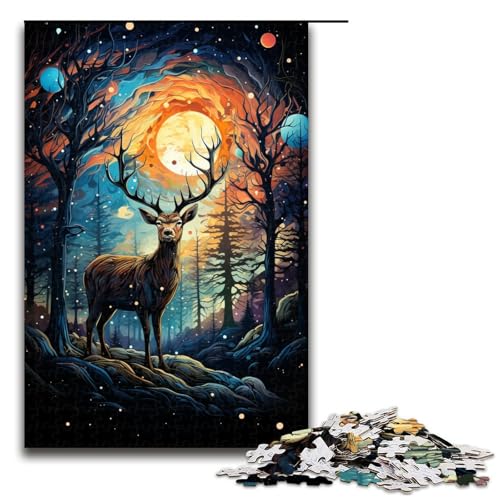 1000 teiliges Puzzle mit Sternennacht Landschaft und Hirschen Holzpuzzle Lernspiele Heimdekoration 75 x 50 cm 1000 teiliges Puzzle mit Sternennacht Landschaft und Hirschen Holzpuzzle Lernspiele Heimdekoration 75 x 50 cm von linghhiming