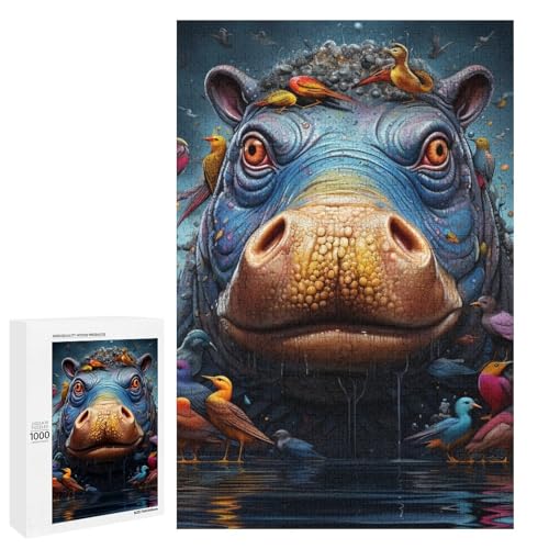 1000 teiliges Puzzle mit Tier Nilpferden Holzpuzzle für Erwachsene und Kinder pädagogisches Spielzeug zum Stressabbau 75 x 50 cm 1000 teiliges Puzzle mit Tier Nilpferden Holzpuzzle für Erwachsene und Kinder pädagogisches Spielzeug zum Stressabbau 75 x 50 cm von linghhiming