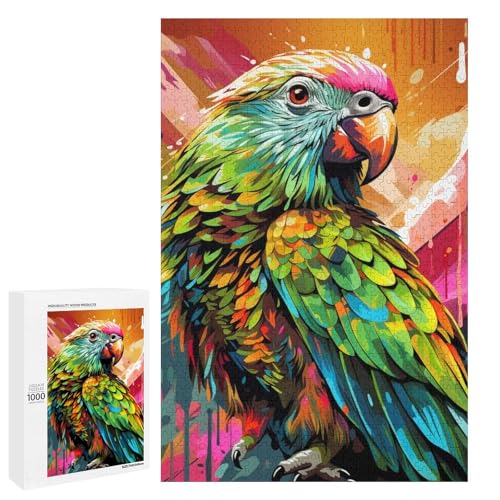 1000 teiliges Puzzle mit Tieren Vögeln Papageien für Kinder Holzpuzzle Heimdekoration 75 x 50 cm 1000 teiliges Puzzle mit Tieren Vögeln Papageien für Kinder Holzpuzzle Heimdekoration 75 x 50 cm von linghhiming