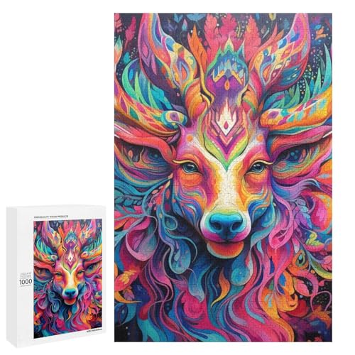 1000 teiliges Puzzle mit Tiermotiv Elch für Erwachsene und Kinder Holzpuzzle pädagogisches Spielzeug zum Stressabbau 75 x 50 cm 1000 teiliges Puzzle mit Tiermotiv Elch für Erwachsene und Kinder Holzpuzzle pädagogisches Spielzeug zum Stressabbau 75 x 50 cm von linghhiming