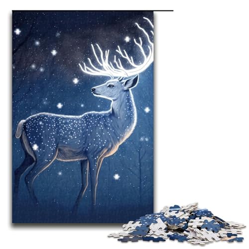 1000 teiliges Puzzle mit Tiermotiv Hirsch für Erwachsene und Kinder Holzpuzzle pädagogisches Spielzeug zum Stressabbau 75 x 50 cm 1000 teiliges Puzzle mit Tiermotiv Hirsch für Erwachsene und Kinder Holzpuzzle pädagogisches Spielzeug zum Stressabbau 75 x 50 cm von linghhiming