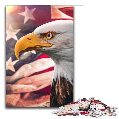 1000 teiliges Puzzle mit amerikanischem Adler Holzpuzzle Lernspiele Heimdekoration 75 x 50 cm 1000 teiliges Puzzle mit amerikanischem Adler Holzpuzzle Lernspiele Heimdekoration 75 x 50 cm von linghhiming