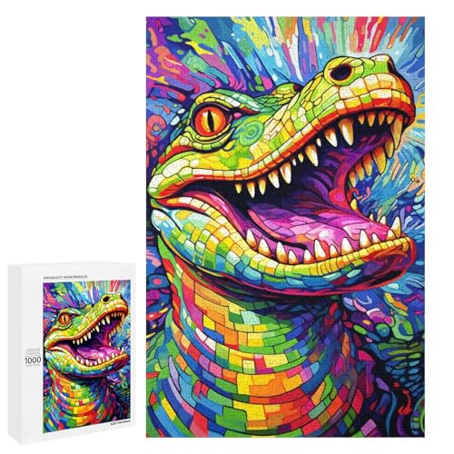 1000 teiliges Puzzle Bunte Krokodile Puzzle für Erwachsene Holzpuzzle Herausforderndes Spiel 75x50cm 1000 teiliges Puzzle Bunte Krokodile Puzzle für Erwachsene Holzpuzzle Herausforderndes Spiel 75x50cm von linghhiming