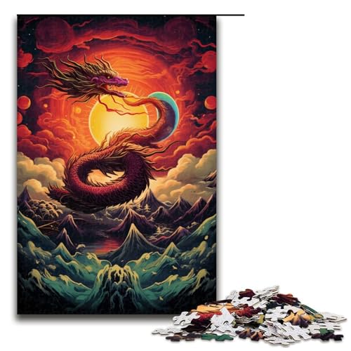 1000 teiliges Puzzle mit chinesischem Drachen Holzpuzzle für Erwachsene und Kinder pädagogisches Spielzeug zum Stressabbau 75 x 50 cm 1000 teiliges Puzzle mit chinesischem Drachen Holzpuzzle für Erwachsene und Kinder pädagogisches Spielzeug zum Stressabbau 75 x 50 cm von linghhiming