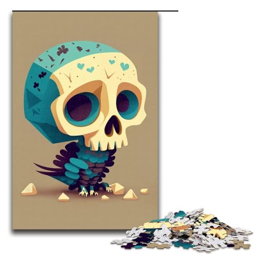 1000 teiliges Puzzle mit kleinem Vogelschädel Geschenk Puzzle für Erwachsene Weihnachtswunschliste mit Weihnachtsmann für Teenager ab 14 Jahren 75 x 50 cm von linghhiming