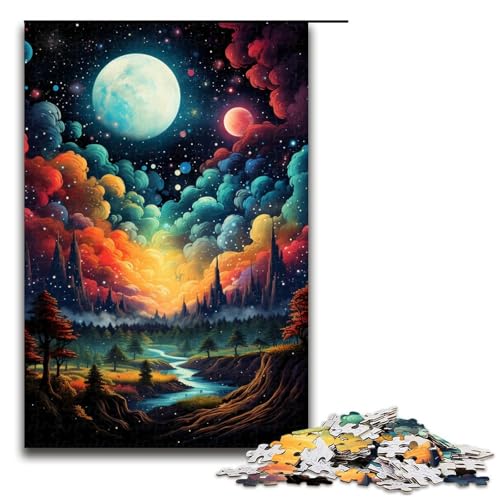 1000 teiliges Puzzle mit wunderschöner Mondlichtlandschaft Holzpuzzle Lernspiele Heimdekoration 75 x 50 cm 1000 teiliges Puzzle mit wunderschöner Mondlichtlandschaft Holzpuzzle Lernspiele Heimdekoration 75 x 50 cm von linghhiming