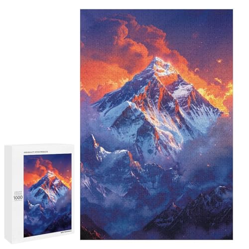 1000 teiliges Puzzle schöne Berge Puzzle für Erwachsene und Kinder Holzpuzzle pädagogisches Spielzeug zum Stressabbau 75 x 50 cm von linghhiming