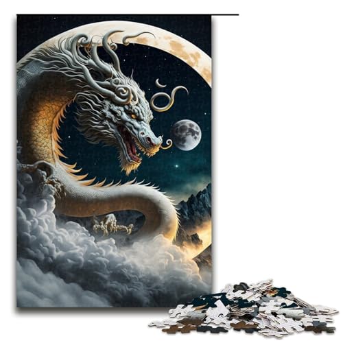 1000 teiliges Puzzlespiel „Brave Dragon für Erwachsene geeignet für Paare und Teenager ab 14 Jahren (75 x 50 cm) von linghhiming