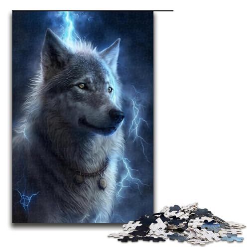 1000 teiliges Puzzlespiel Tiernebel Wolf für Erwachsene geeignet für Paare und Teenager ab 14 Jahren 1000 Teile (75 x 50 cm) von linghhiming