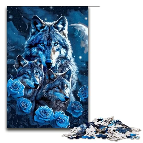 1000 teiliges Puzzlespiel mit Tierwölfen Puzzle für Erwachsene geeignet für Paare und Teenager ab 14 Jahren 1000 Teile (75 x 50 cm) von linghhiming