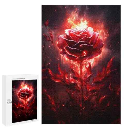 1000 teiliges Rosenpuzzle für Erwachsene Holzpuzzle Familienspiele (75 x 50 cm) von linghhiming