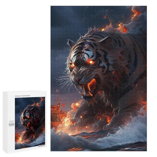 1000 teiliges Seetiger Puzzle für Kinder Holzpuzzle Heimkunstdekor (75 x 50 cm) von linghhiming