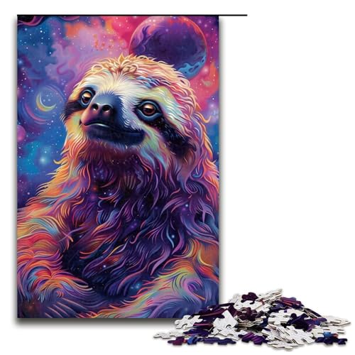 1000 teiliges Tier Faultier Puzzle für Kinder Holzpuzzle Heimkunst Dekoration 1000 Teile (75 x 50 cm) von linghhiming