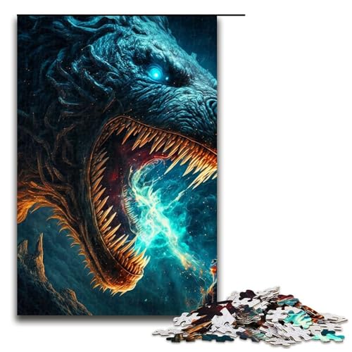 1000 teiliges Weltraummonster Puzzle für Erwachsene Holzpuzzle Familienspiele (75 x 50 cm) von linghhiming