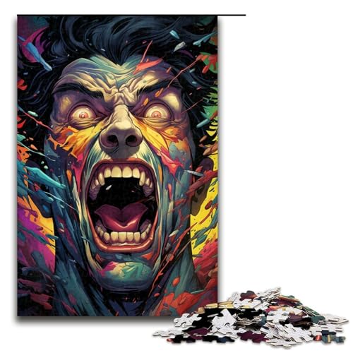 1000-teiliges farbenfrohes Zeichenhelden-Puzzle für Erwachsene Holzpuzzle Familienspiele 1000 Teile (75 x 50 cm) von linghhiming