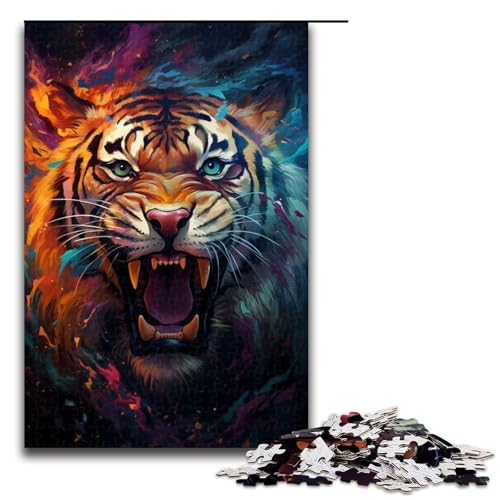 1000 teiliges majestätisches Tiger Puzzle für Kinder Holzpuzzle Heimkunst Dekor 1000 Teile (75 x 50 cm) von linghhiming