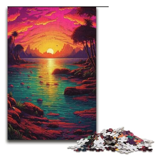 Anime-Kunstlandschaft 1000-teiliges Puzzle für Erwachsene Puzzle als Geschenk geeignet für Jugendliche ab 14 Jahren 1000 Teile (38 x 26 cm) von linghhiming