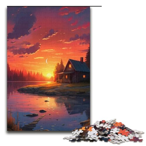 Jigsaw Puzzle EIN kleines Zimmer bei Sonnenuntergang für Erwachsene und Kinder 1000 Teile Papierpuzzle 1000 Teile (38 x 26 cm) von linghhiming
