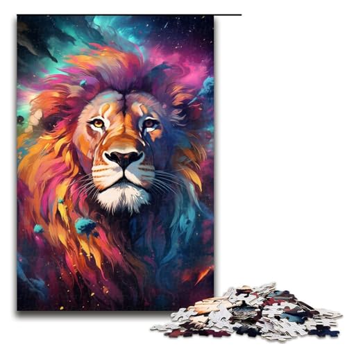 Lions_Colorful 1000 teiliges Puzzle für Erwachsene Puzzle als Geschenk geeignet für Teenager ab 14 Jahren 1000 Teile (75 x 50 cm) von linghhiming