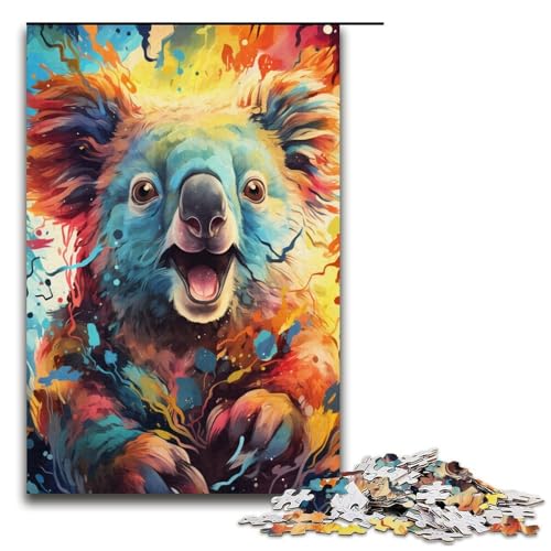 Malen und Malen Koala 1000 teiliges Puzzle für Erwachsene Puzzle als Geschenk geeignet für Teenager ab 14 Jahren 1000 Teile (38 x 26 cm) von linghhiming