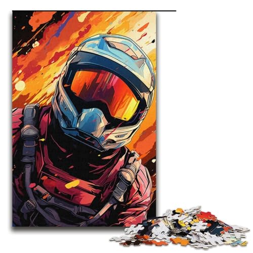 Maskierter Ritter 1000 teiliges Puzzle für Erwachsene Puzzle als Geschenk geeignet für Teenager ab 14 Jahren 1000 Teile (38 x 26 cm) von linghhiming