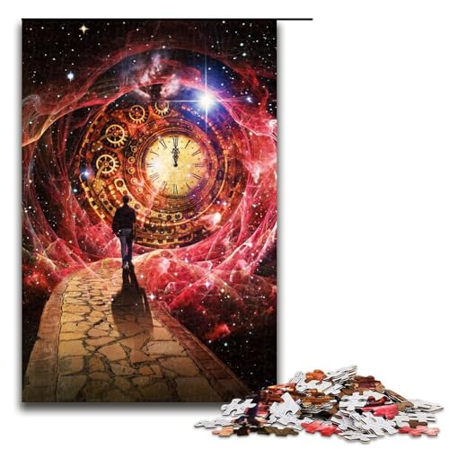 Puzzle „Zeit und Raum für Erwachsene 1000 teiliges Holzpuzzle für Erwachsene und Kinder ab 14 Jahren (75 x 50 cm) von linghhiming