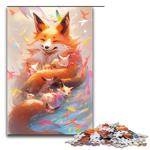 Puzzle 1000 Teile für Erwachsene Anime Fuchs Familienpuzzle praktisches Spiel einzigartige Heimdekoration und Geschenke 1000 Teile (75 x 50 cm) von linghhiming