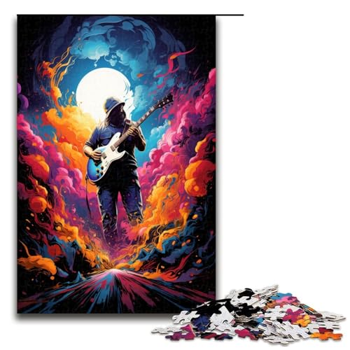 Puzzle 1000 Teile für Erwachsene Astronaut im Farbraum Puzzle praktisches Spiel einzigartige Heimdekoration und Geschenke 75 x 50 cm von linghhiming