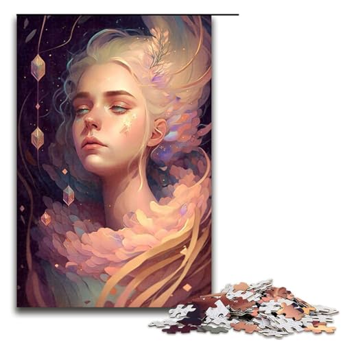 Puzzle 1000 Teile für Erwachsene Beauty Girl Puzzle Spiel zum Anfassen einzigartige Heimdekoration und Geschenke (75 x 50 cm) von linghhiming