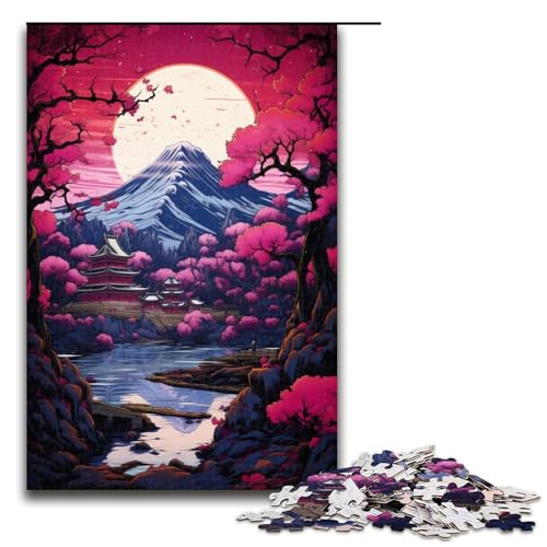 Puzzle 1000 Teile für Erwachsene Bergpuzzle im asiatischen Stil praktisches Spiel einzigartige Heimdekoration und Geschenke 75 x 50 cm von linghhiming