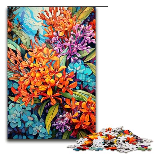 Puzzle 1000 Teile für Erwachsene Butterfly Weed Puzzle Hands on Spiel Einzigartige Heimdekoration und Geschenke 75x50cm von linghhiming
