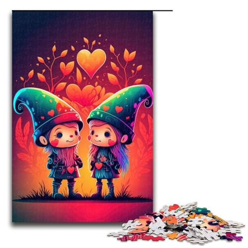 Puzzle 1000 Teile für Erwachsene Creature Love Duo Puzzle Hands on Spiel Einzigartige Heimdekoration und Geschenke 75x50cm von linghhiming