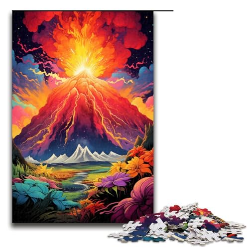 Puzzle 1000 Teile für Erwachsene Der psychedelische Vulkanausbruch Puzzle zum Anfassen einzigartige Heimdekoration und Geschenke 75 x 50 cm Puzzle 1000 Teile für Erwachsene Der psychedelische Vulkanausbruch Puzzle zum Anfassen einzigartige Heimdekoration und Geschenke 75 x 50 cm von linghhiming