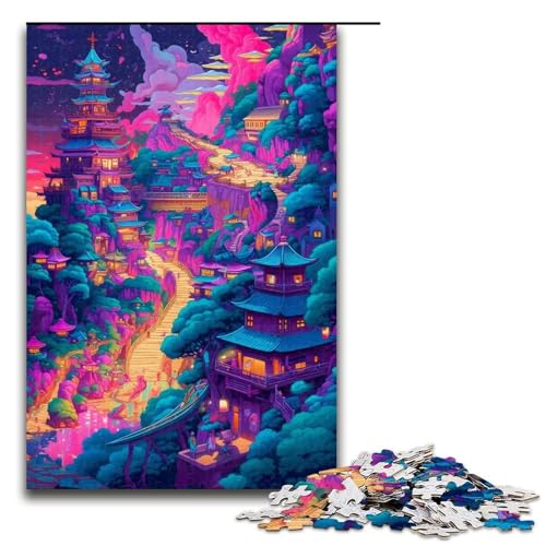 Puzzle 1000 Teile für Erwachsene Fantasy Landschaftspuzzle Spiel zum Anfassen Einzigartige Heimdekoration und Geschenke 75x50cm von linghhiming